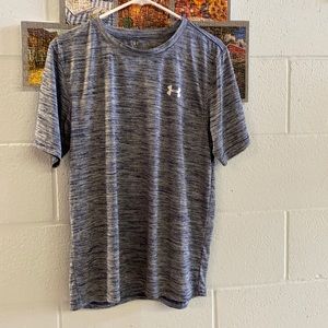 Men’s blue and white workout size large shirt